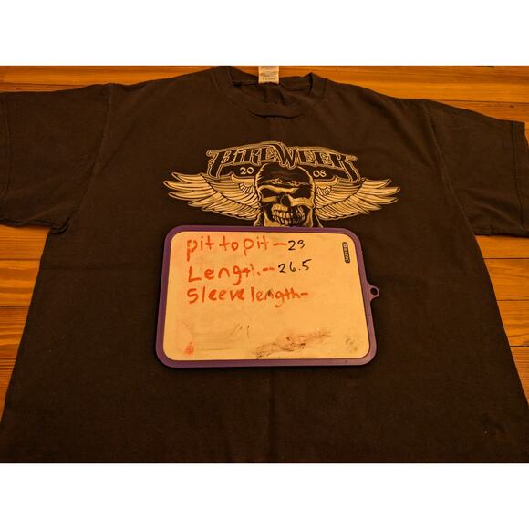 VTG Y2K Bike Week 2008 Skull Shirt Size XL - Picture 5 of 6